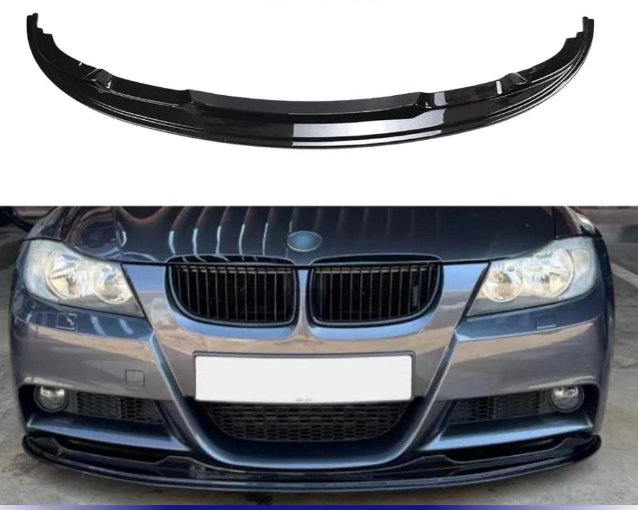 Car front bumper lip spoiler with BMW 3 Series car in the background